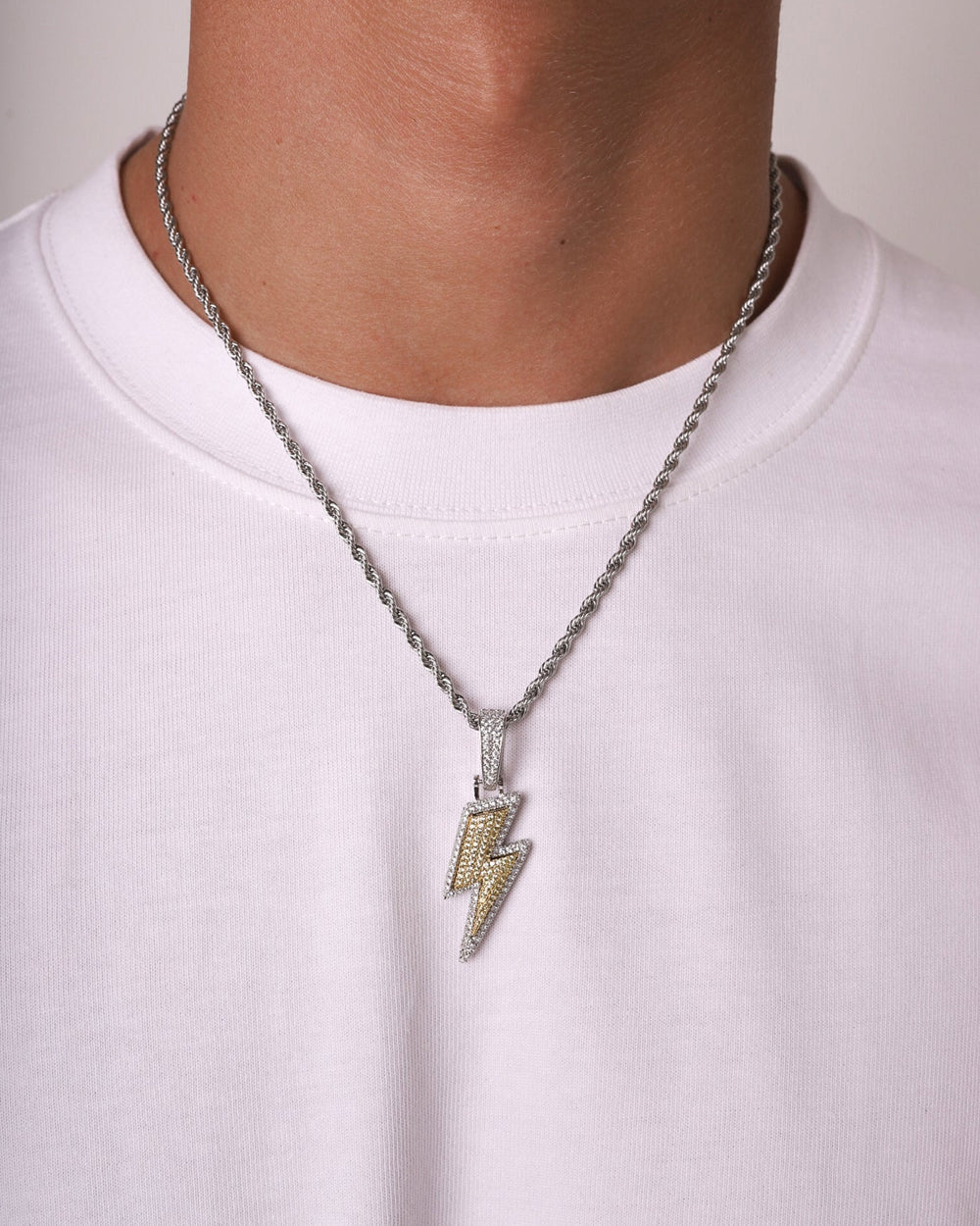 BLITZ PIECE PENDANT. - WHITE GOLD
