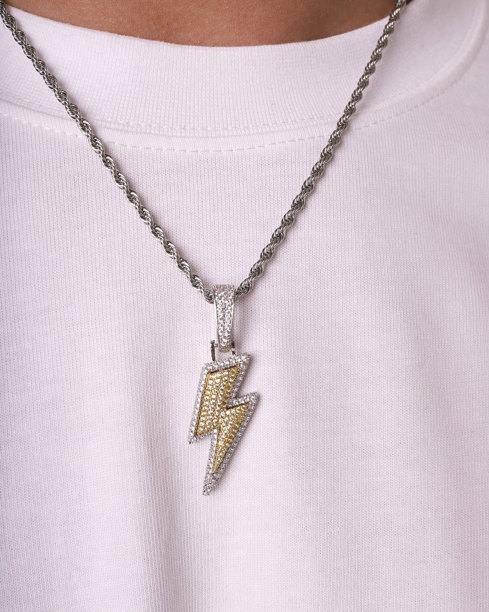 BLITZ PIECE PENDANT. - WHITE GOLD