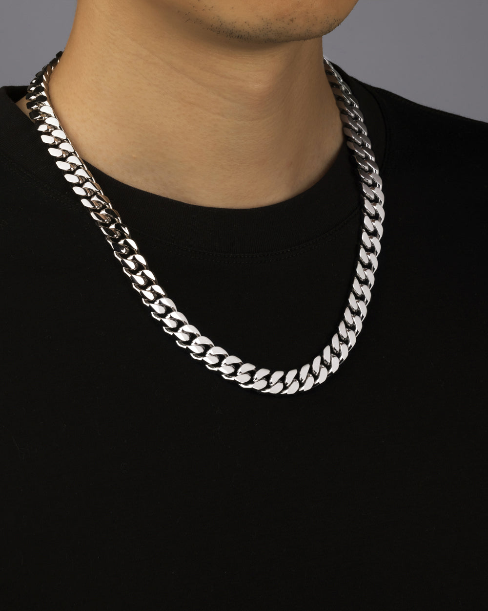 CLEAN BOXED CUBANA CHAIN. - 11MM WHITE GOLD