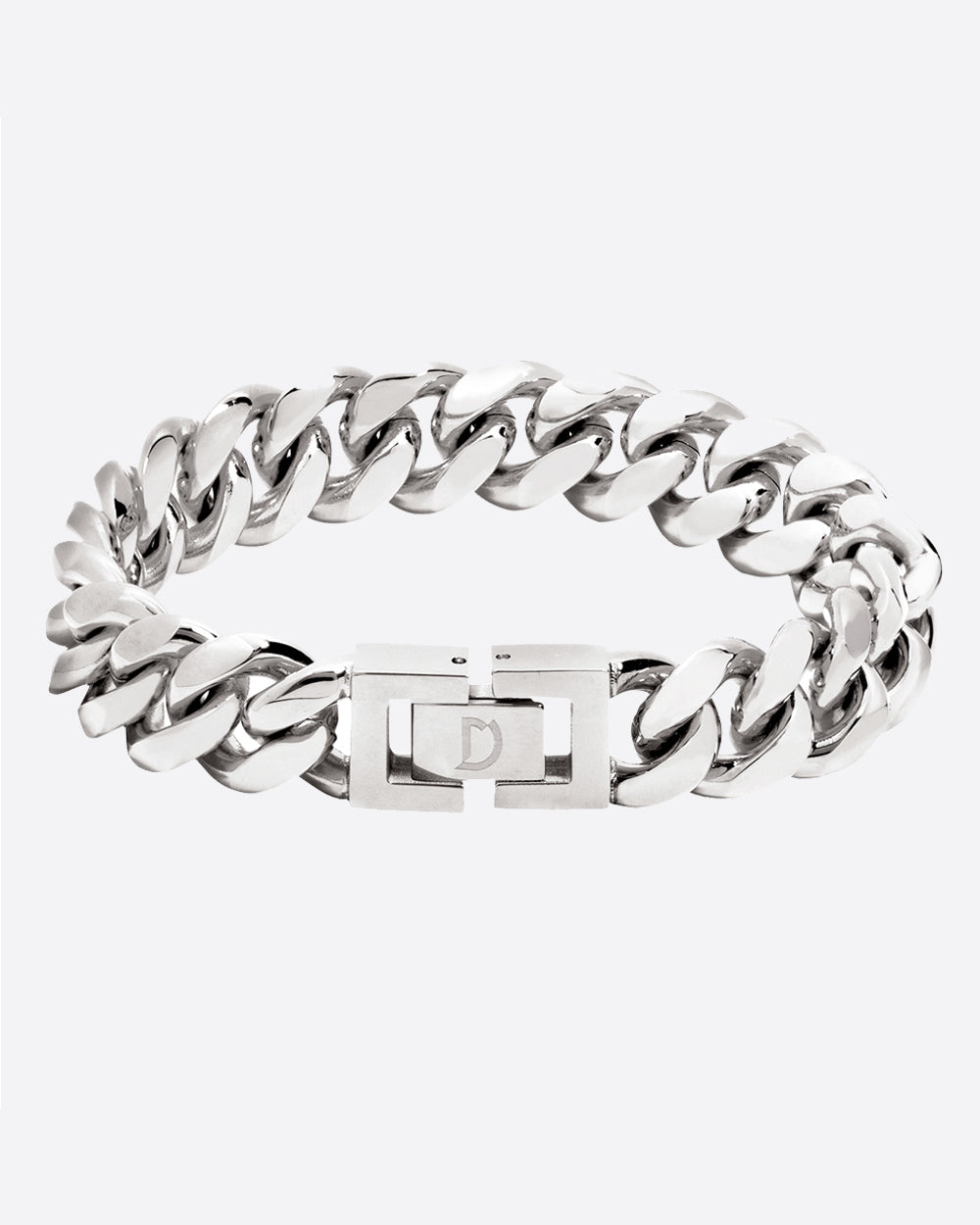 CLEAN CUBANA BRACELET. - 12MM WHITE GOLD