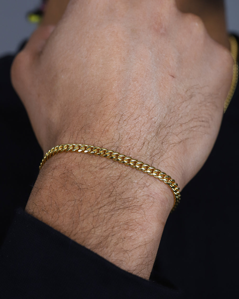 CLEAN CUBANA BRACELET. - 4MM 18K GOLD