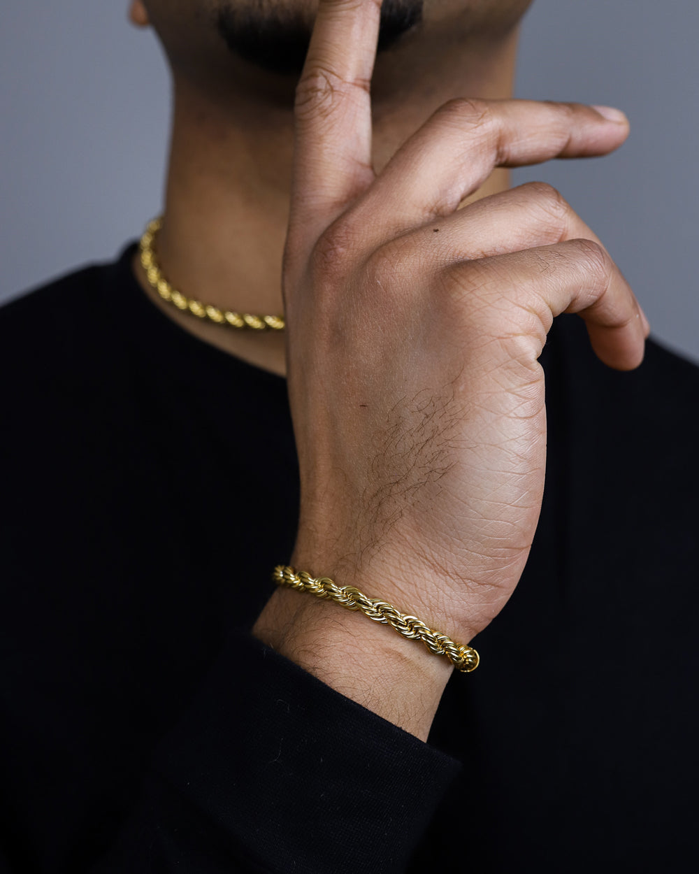 CLEAN ROPE BRACELET. - 6MM 18K GOLD