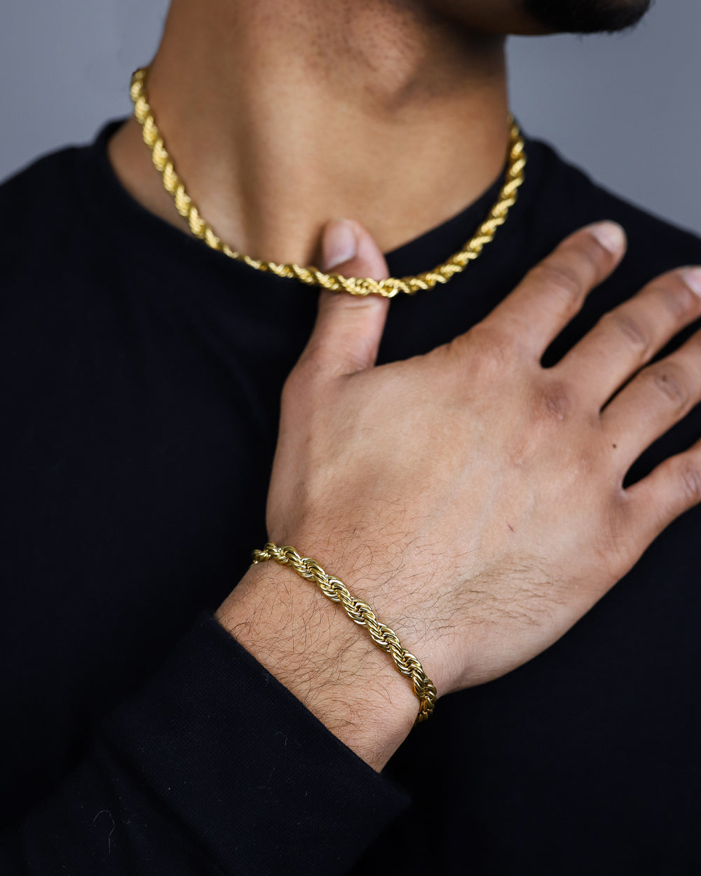 CLEAN ROPE BRACELET. - 6MM 18K GOLD