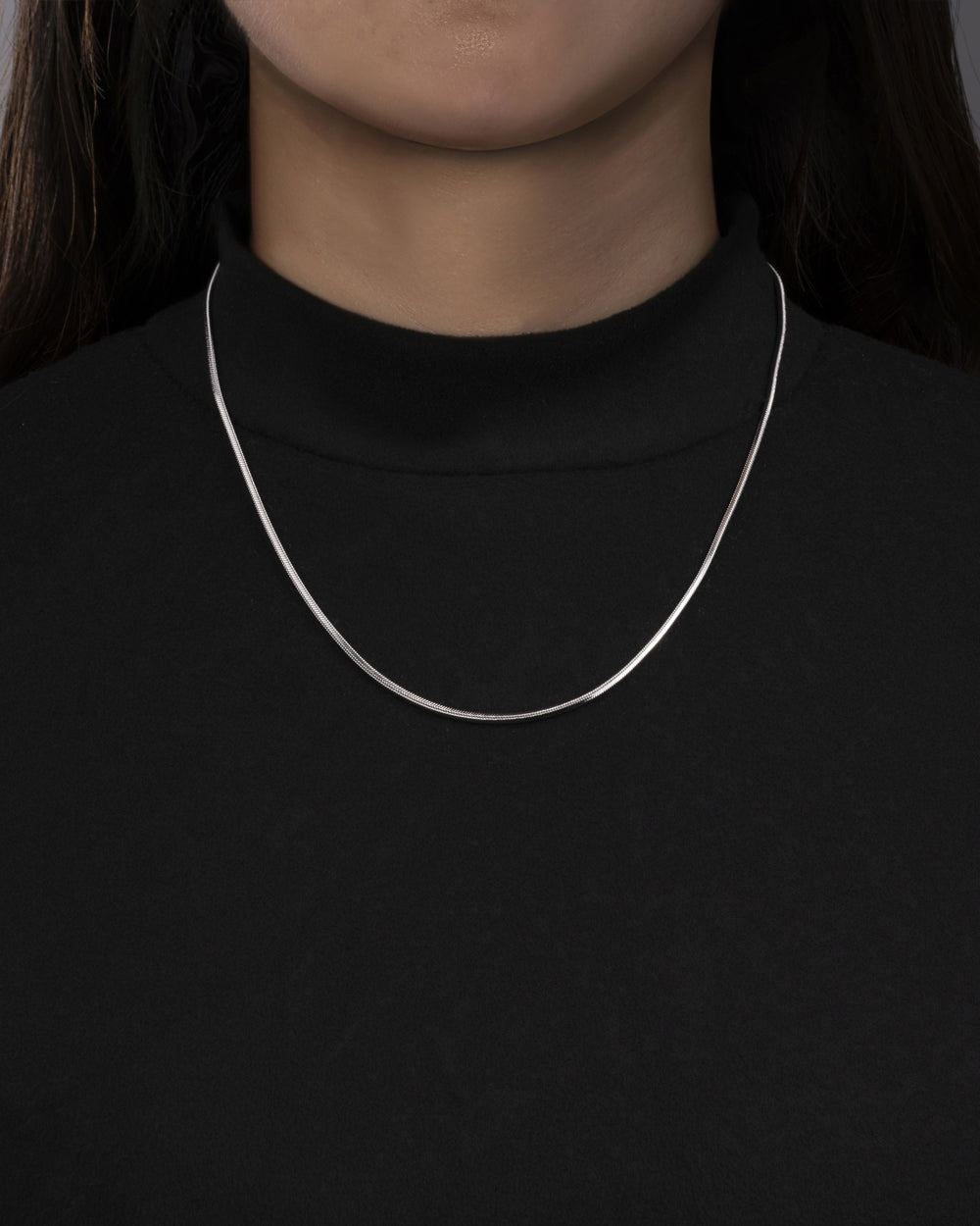 CLEAN SNAKE CHAIN. - 2MM WHITE GOLD