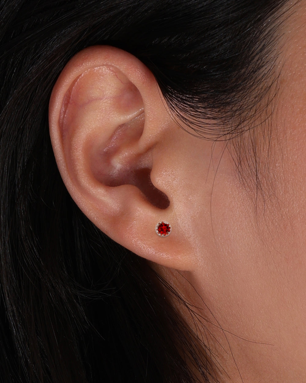 COLORED STUDS 925. - WHITE GOLD