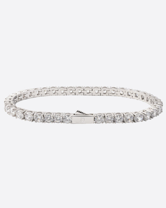 MOISSANITE TENNIS BRACELET. - 4MM WHITE GOLD