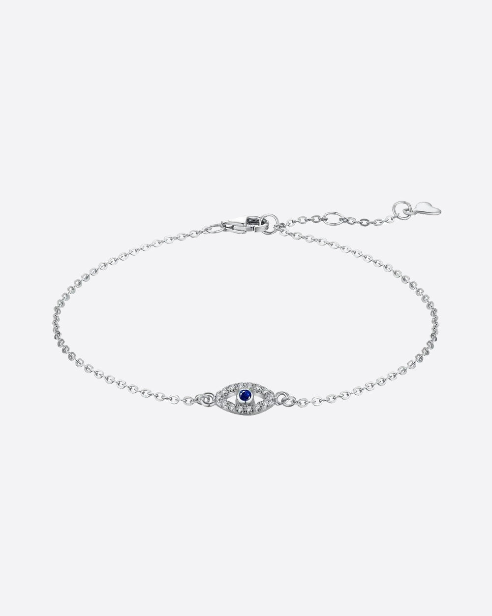 EVIL EYE BRACELET 925. - WHITE GOLD
