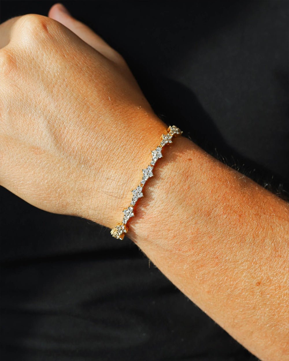 HONEYCOMB BRACELET. - 3MM 18K GOLD