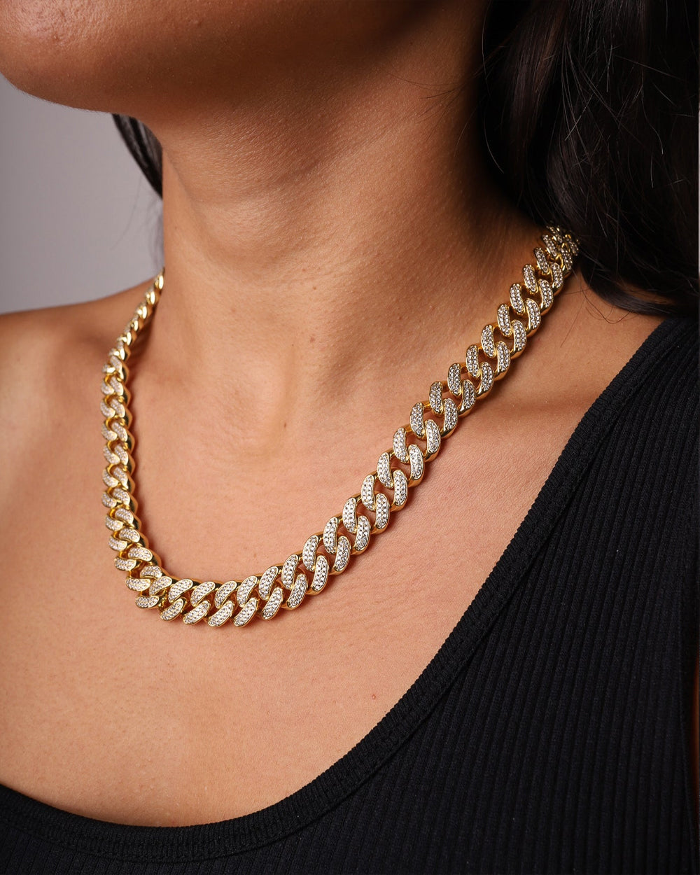 ICED CUBANA CHAIN. - 12MM 18K GOLD