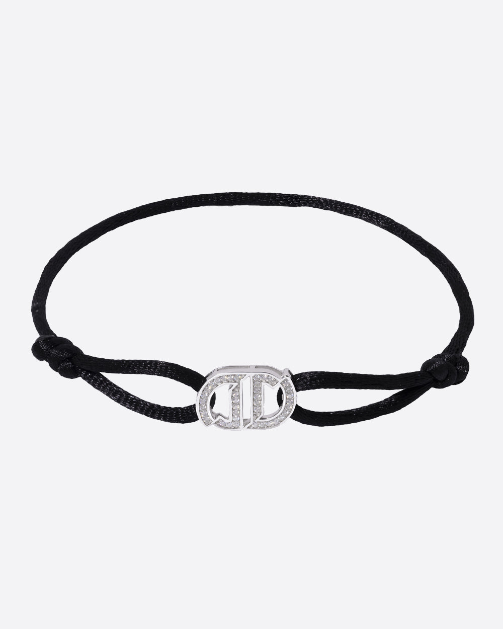 MOISSANITE INFINITY CORD BRACELET. - WHITE GOLD