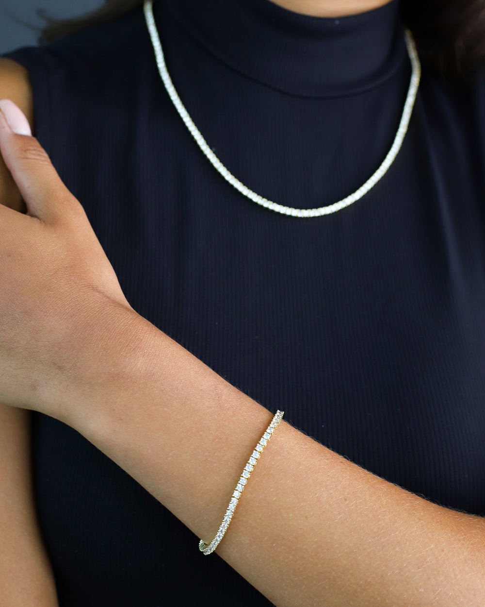 MICRO TENNIS BRACELET. - 2.5MM 18K GOLD