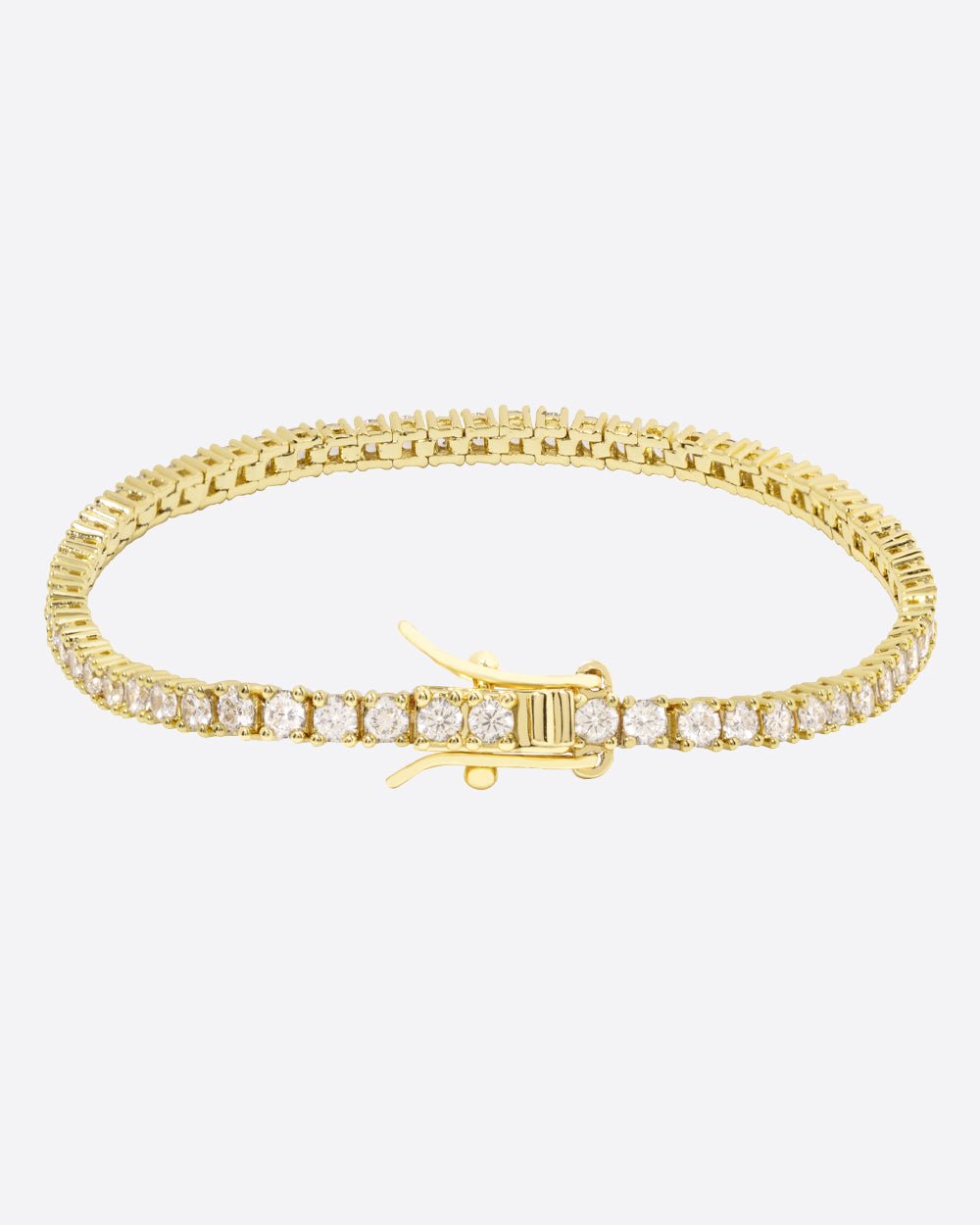 MICRO TENNIS BRACELET. - 2.5MM 18K GOLD