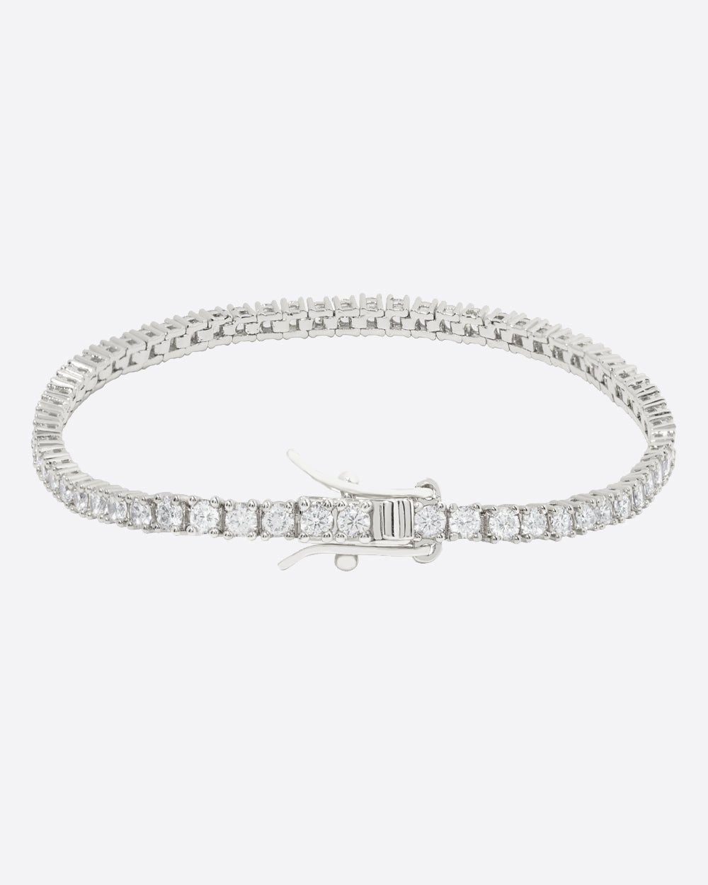 MICRO TENNIS BRACELET. - 2.5MM WHITE GOLD