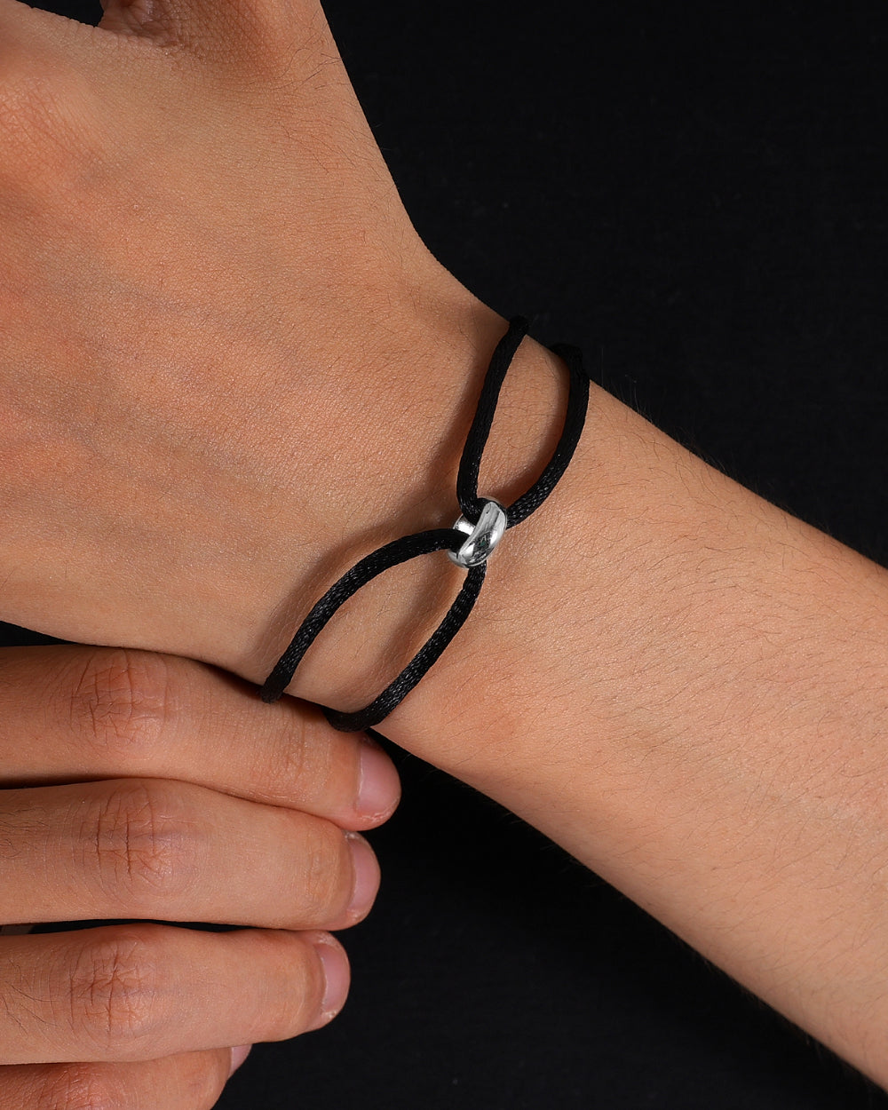 MINIMAL CORD BRACELET 925. - WHITE GOLD
