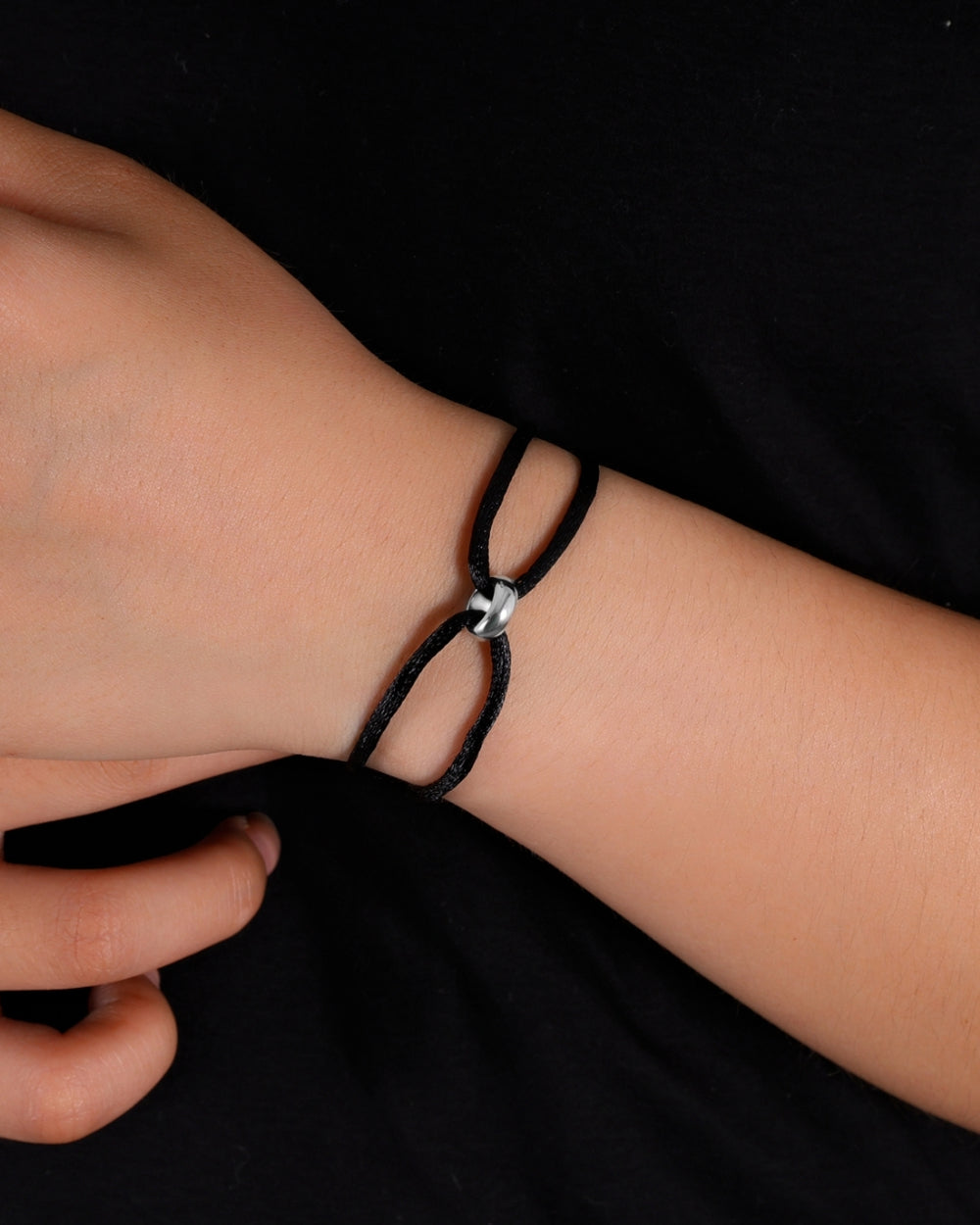 MINIMAL CORD BRACELET 925. - WHITE GOLD