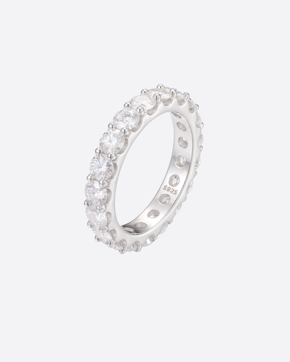 MOISSANITE ETERNITY RING. - WHITE GOLD