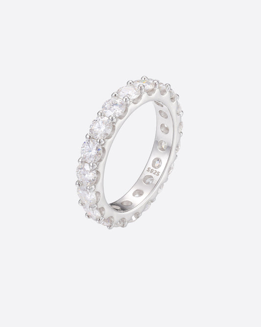MOISSANITE ETERNITY RING. - WHITE GOLD