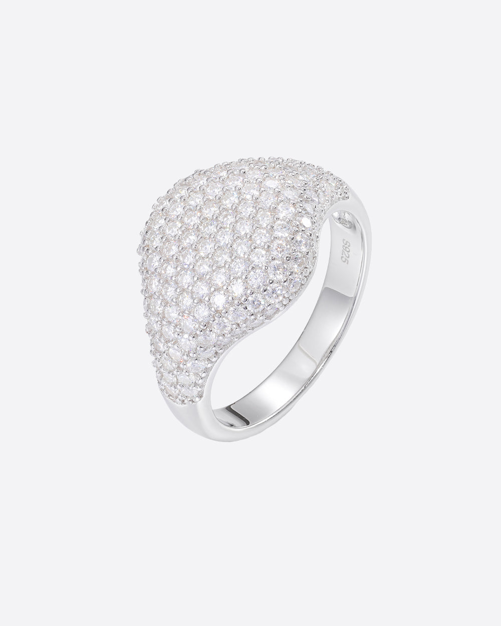 MOISSANITE STATEMENT RING. - WHITE GOLD