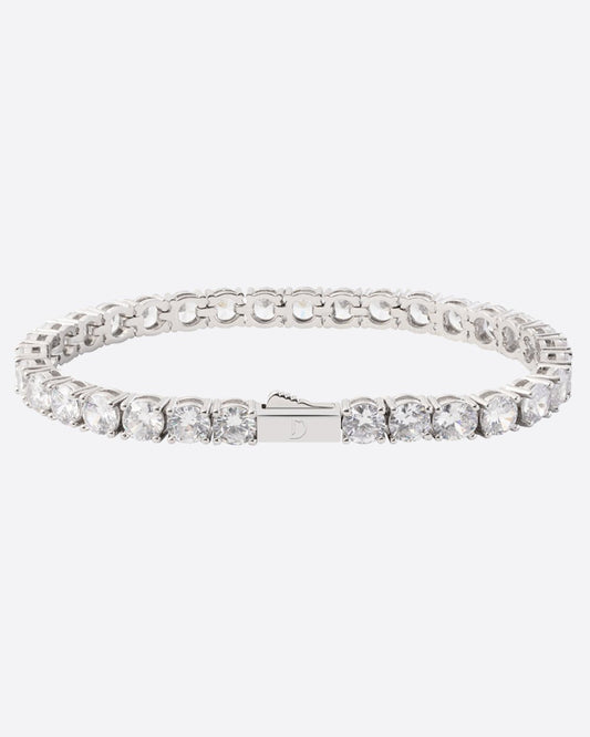 MOISSANITE TENNIS BRACELET. - 5MM WHITE GOLD