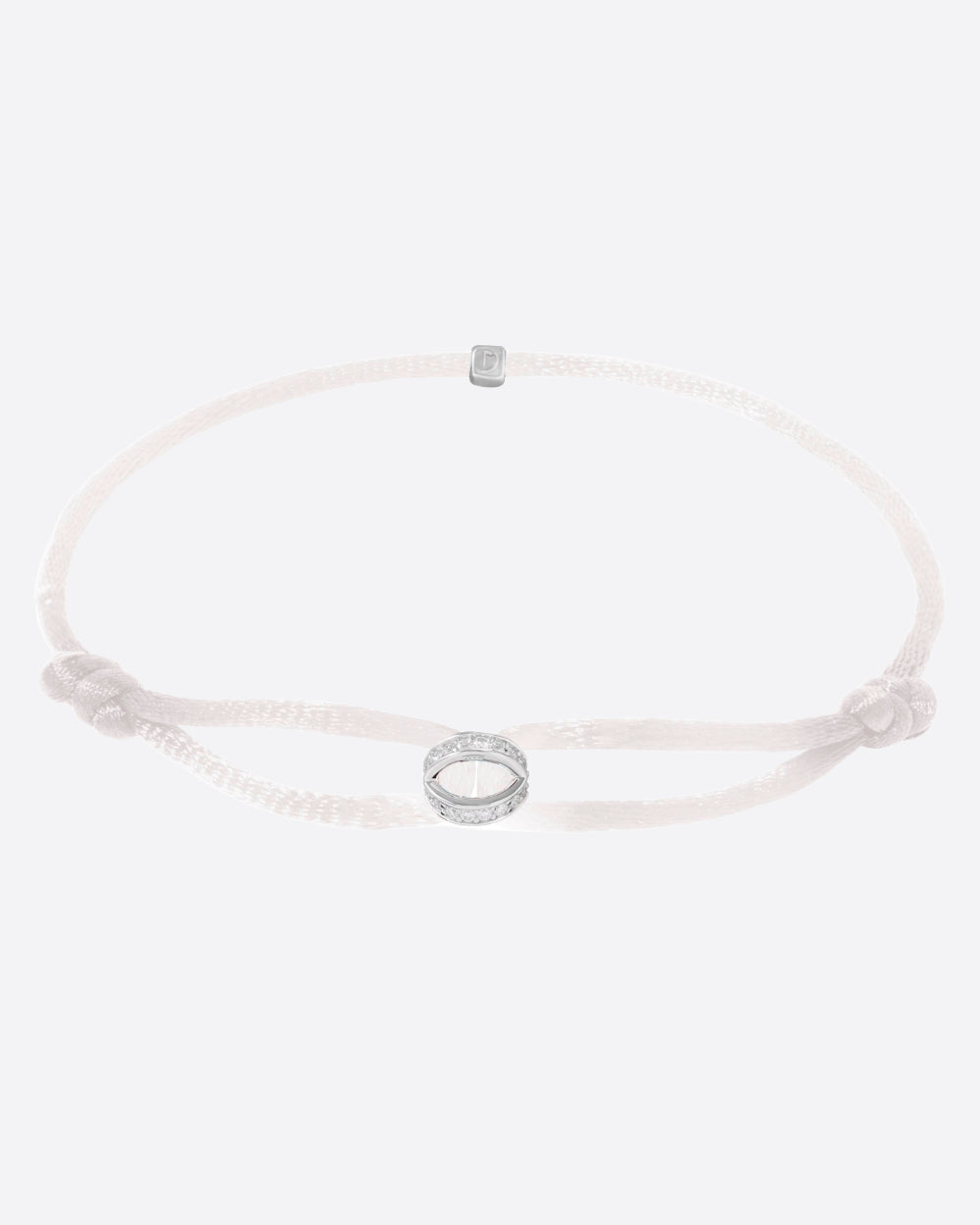 MOISSANITE ICED INFINITY CORD BRACELET. - WHITE GOLD