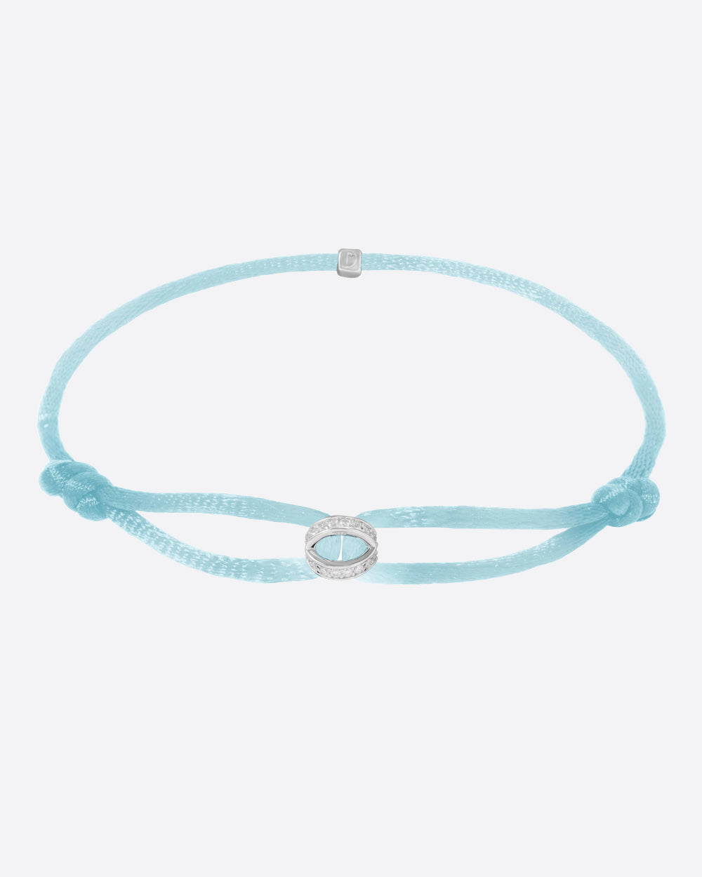 MOISSANITE ICED INFINITY CORD BRACELET. - WHITE GOLD