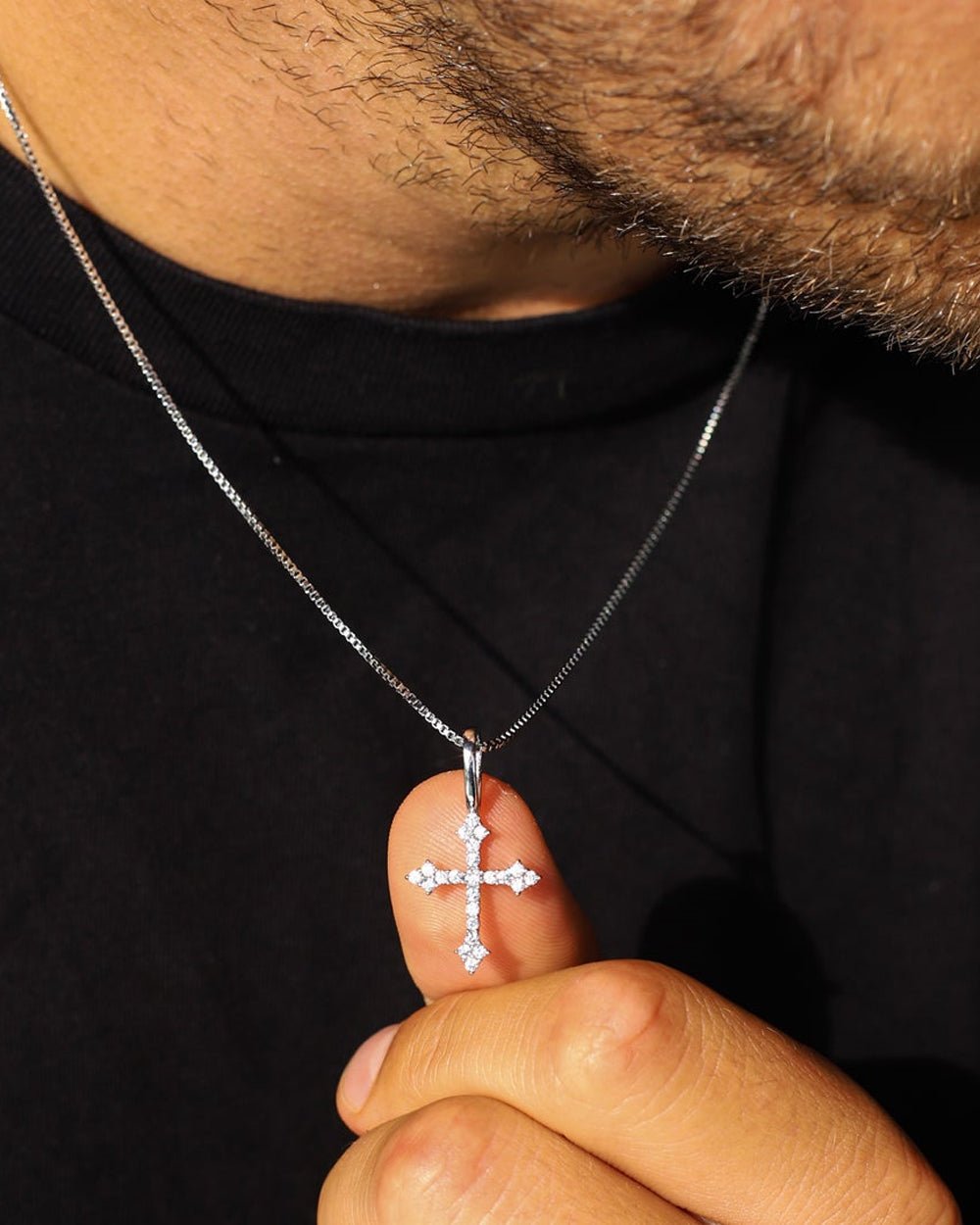 THE CROSS PENDANT 925. - WHITE GOLD