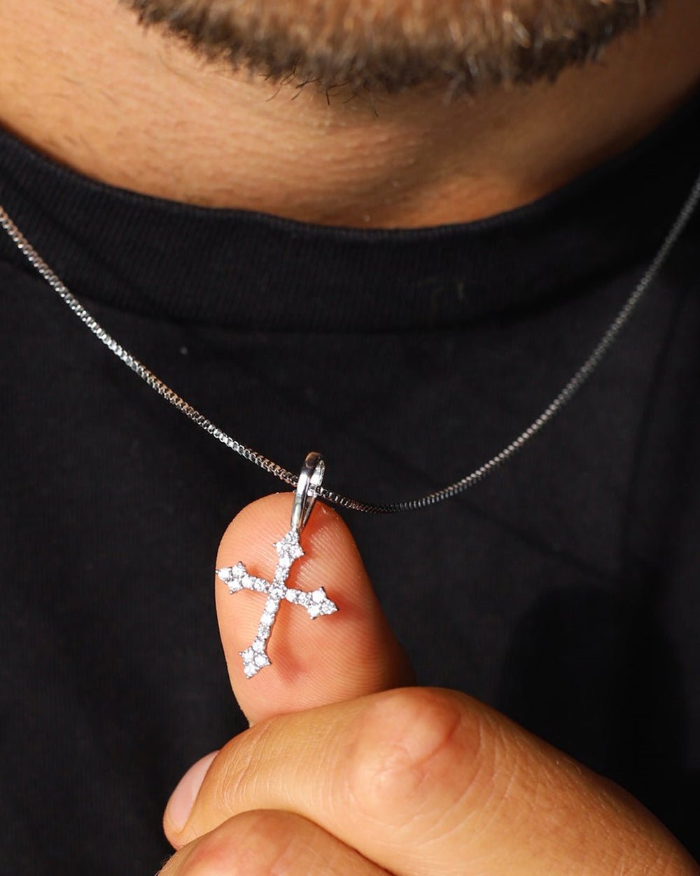 THE CROSS PENDANT 925. - WHITE GOLD