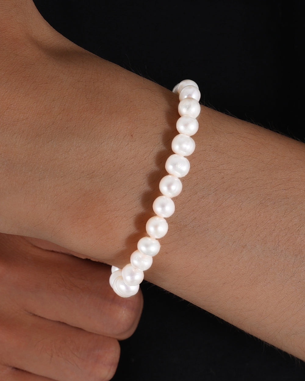 WATERPEARLS BRACELET. - 5MM 925 STERLING SILVER