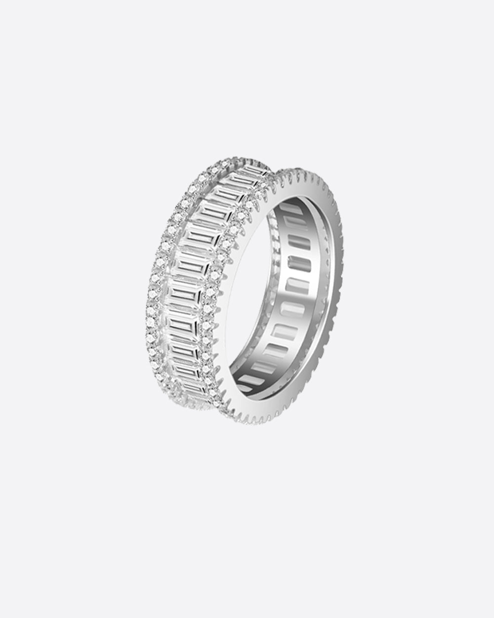 BAGUETTE BAND 925. - WHITE GOLD