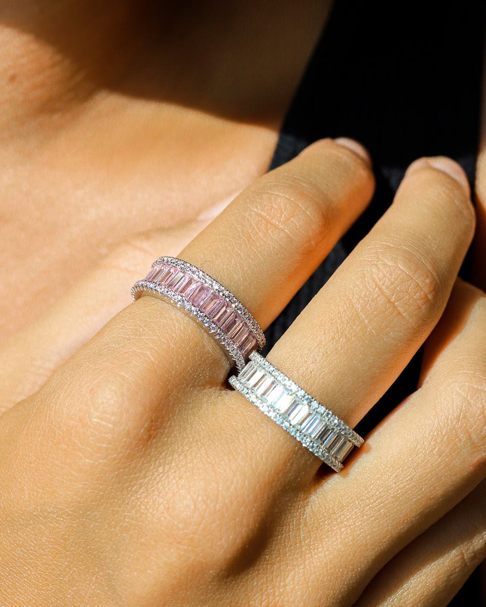 BAGUETTE BAND 925. - WHITE GOLD