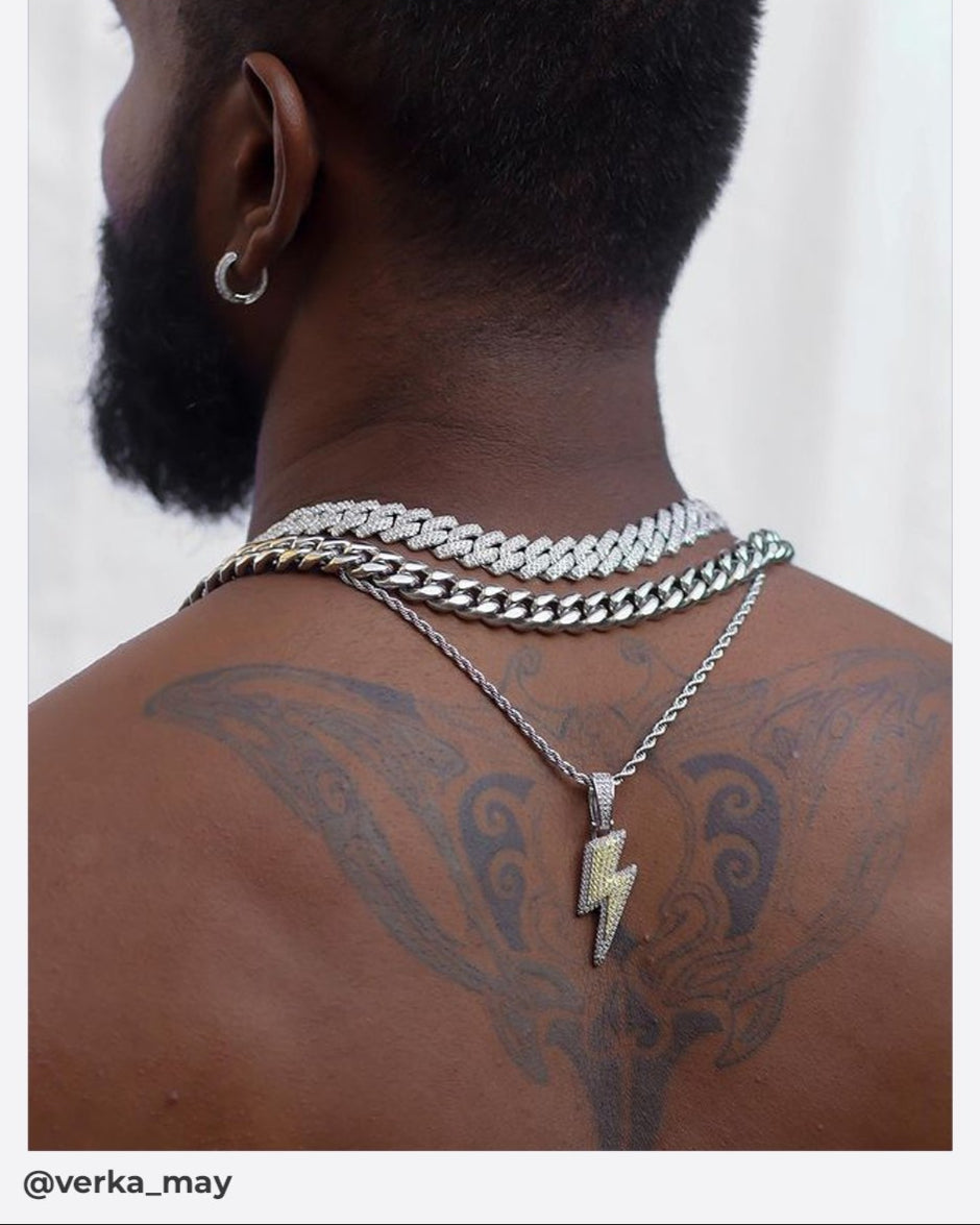 CLEAN CUBANA CHAIN. - 12MM WHITE GOLD