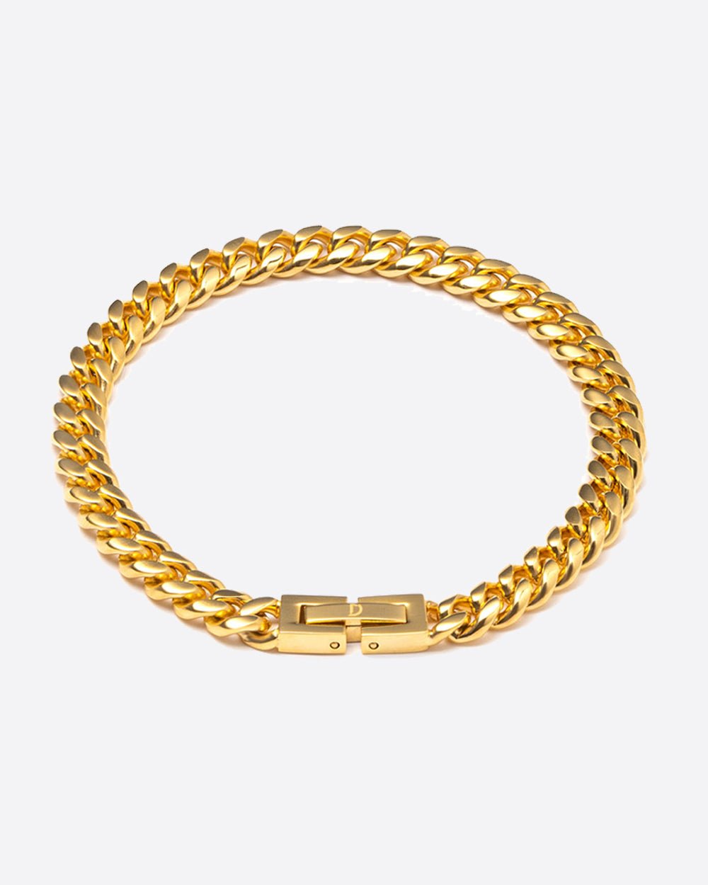 CLEAN CUBANA BRACELET. - 6MM 18K GOLD