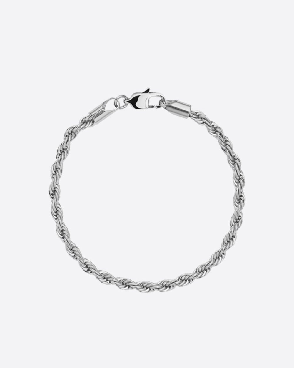 CLEAN ROPE BRACELET. - 3MM WHITE GOLD