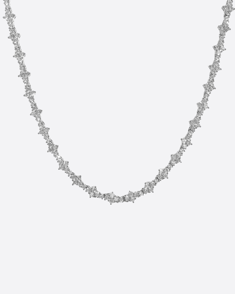 HONEYCOMB CHAIN. - 3MM WHITE GOLD