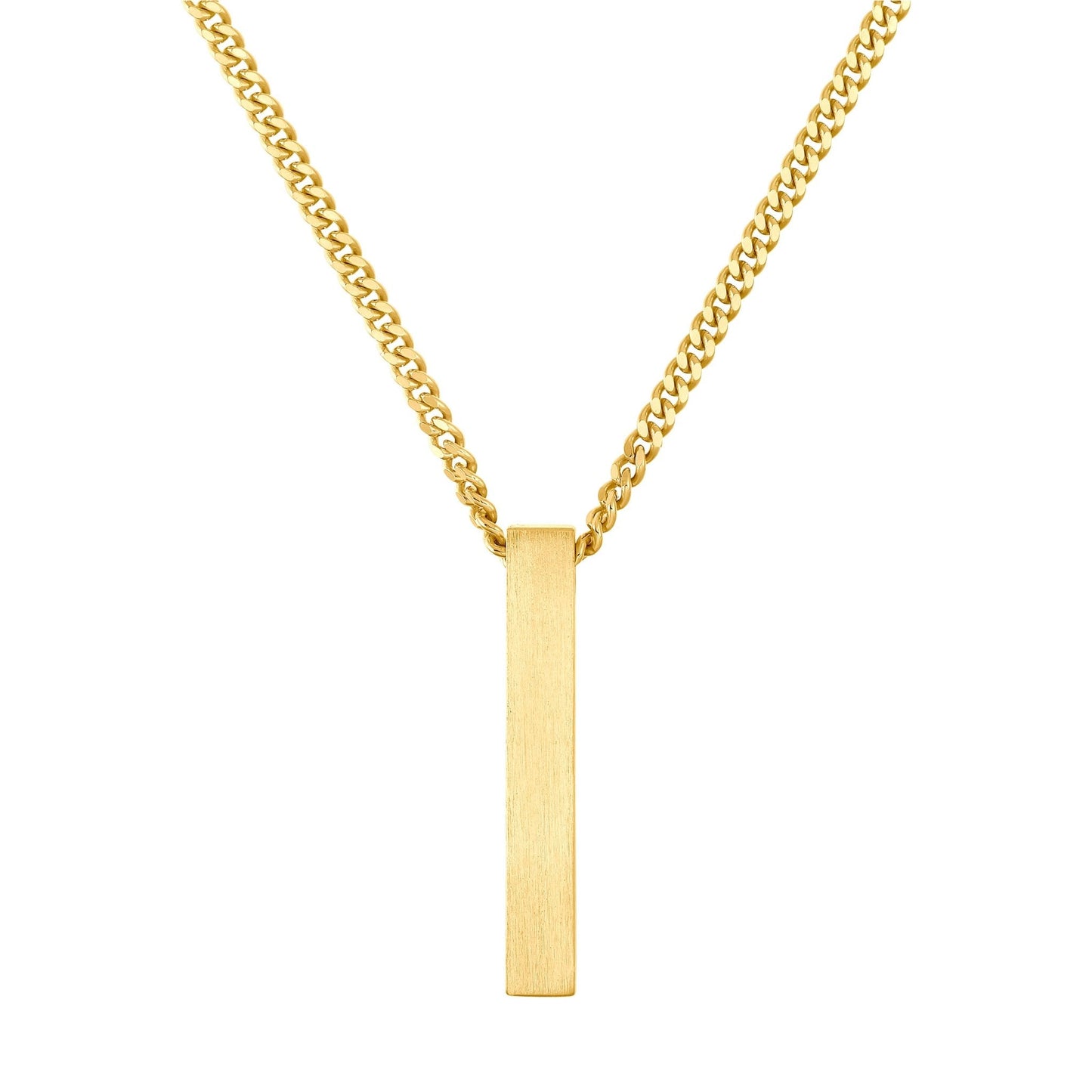 STAB BAR HALSKETTE 925 SILBER 18 KARAT VERGOLDET