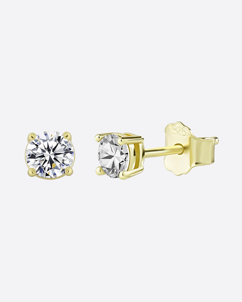 MOISSANITE DIAMOND STUDS. - 5MM