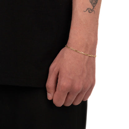 PAPERCLIP ARMBAND 925 SILBER 18 KARAT VERGOLDET