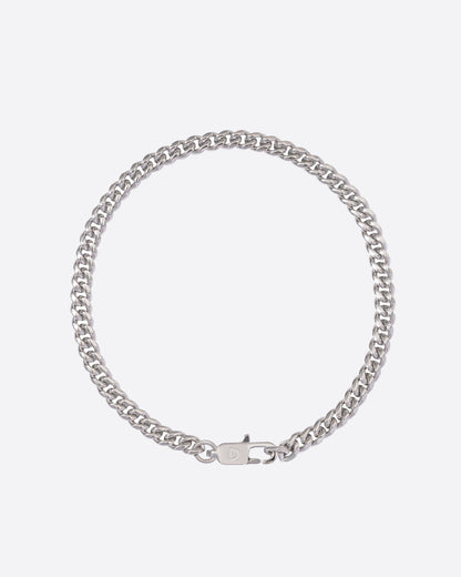 CLEAN CUBANA BRACELET. - 4MM WHITE GOLD