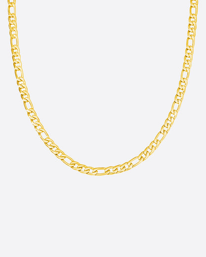 CLEAN FIGARO CHAIN. - 5MM 18K GOLD