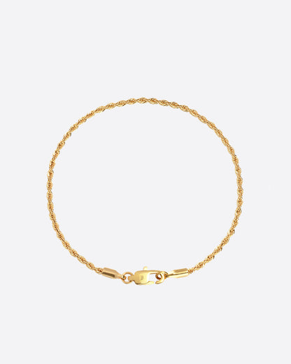 CLEAN ROPE BRACELET. - 2MM 18K GOLD