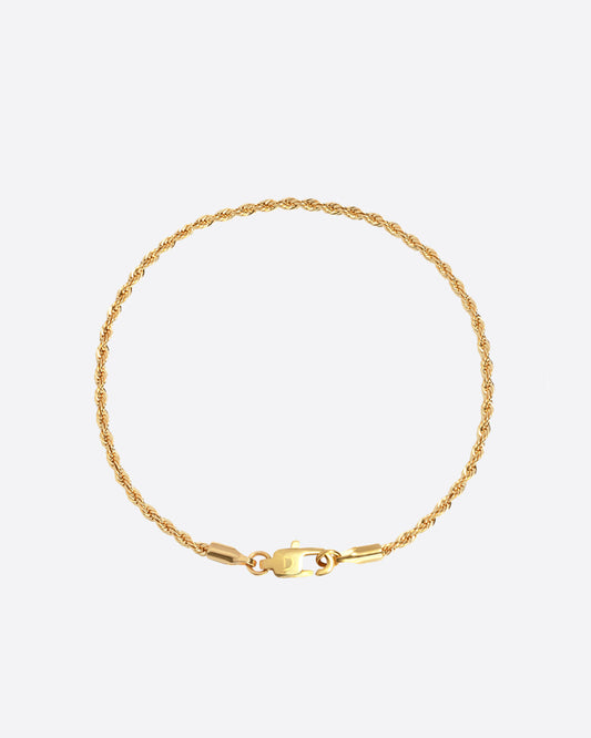CLEAN ROPE BRACELET. - 2MM 18K GOLD