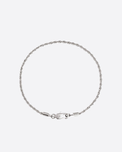 CLEAN ROPE BRACELET. - 2MM WHITE GOLD