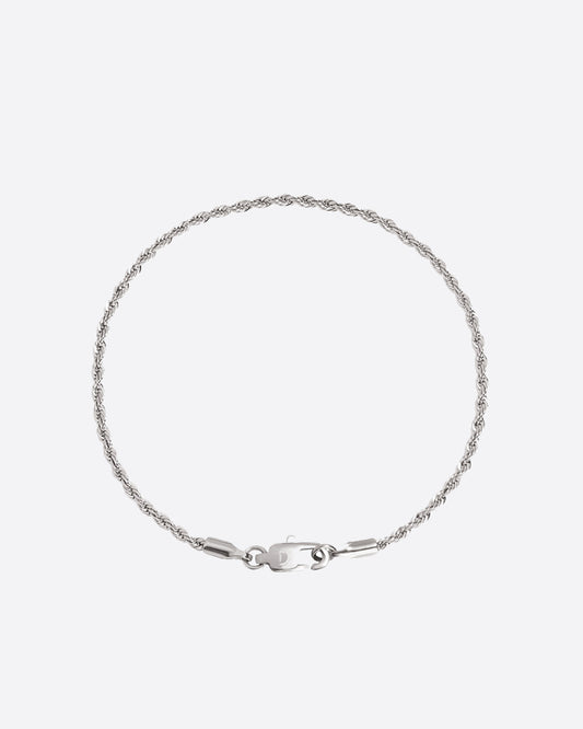 CLEAN ROPE BRACELET. - 2MM WHITE GOLD