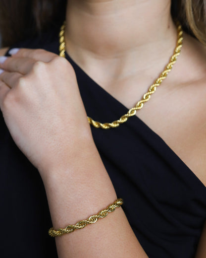 CLEAN ROPE BRACELET. - 6MM 18K GOLD
