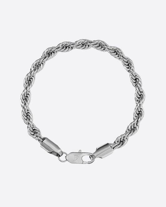 CLEAN ROPE BRACELET. - 6MM WHITE GOLD