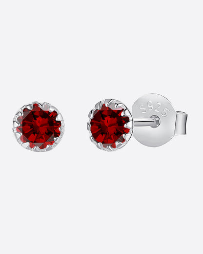 COLORED STUDS 925. - WHITE GOLD