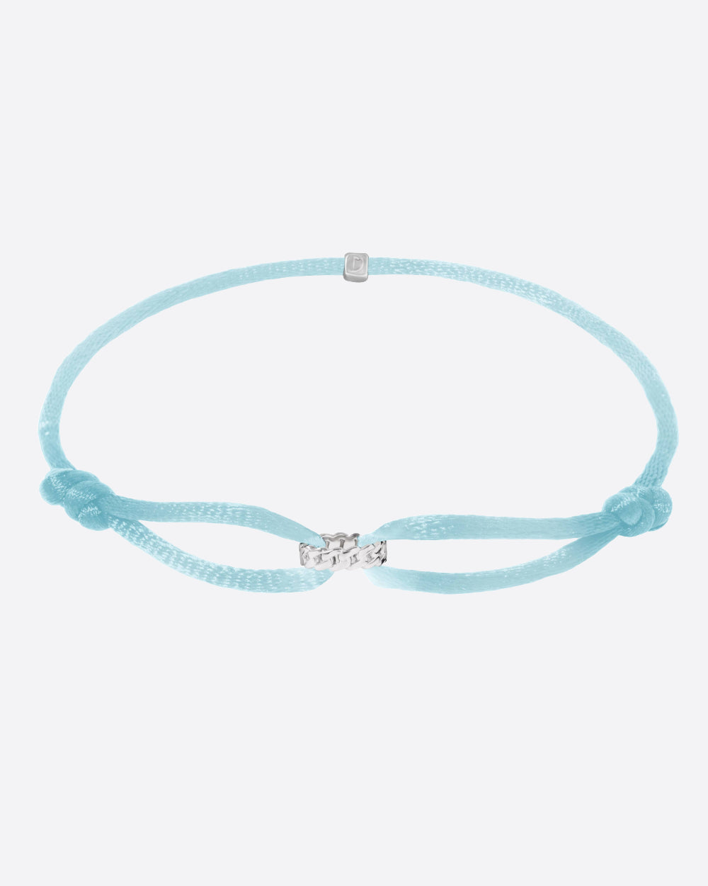 CUBAN RING CORD BRACELET. - WHITE GOLD