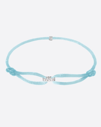 CUBAN RING CORD BRACELET. - WHITE GOLD