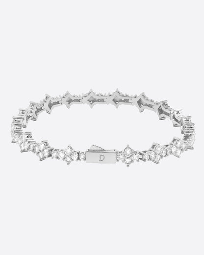 HONEYCOMB BRACELET. - 3MM WHITE GOLD