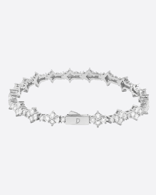 HONEYCOMB BRACELET. - 3MM WHITE GOLD